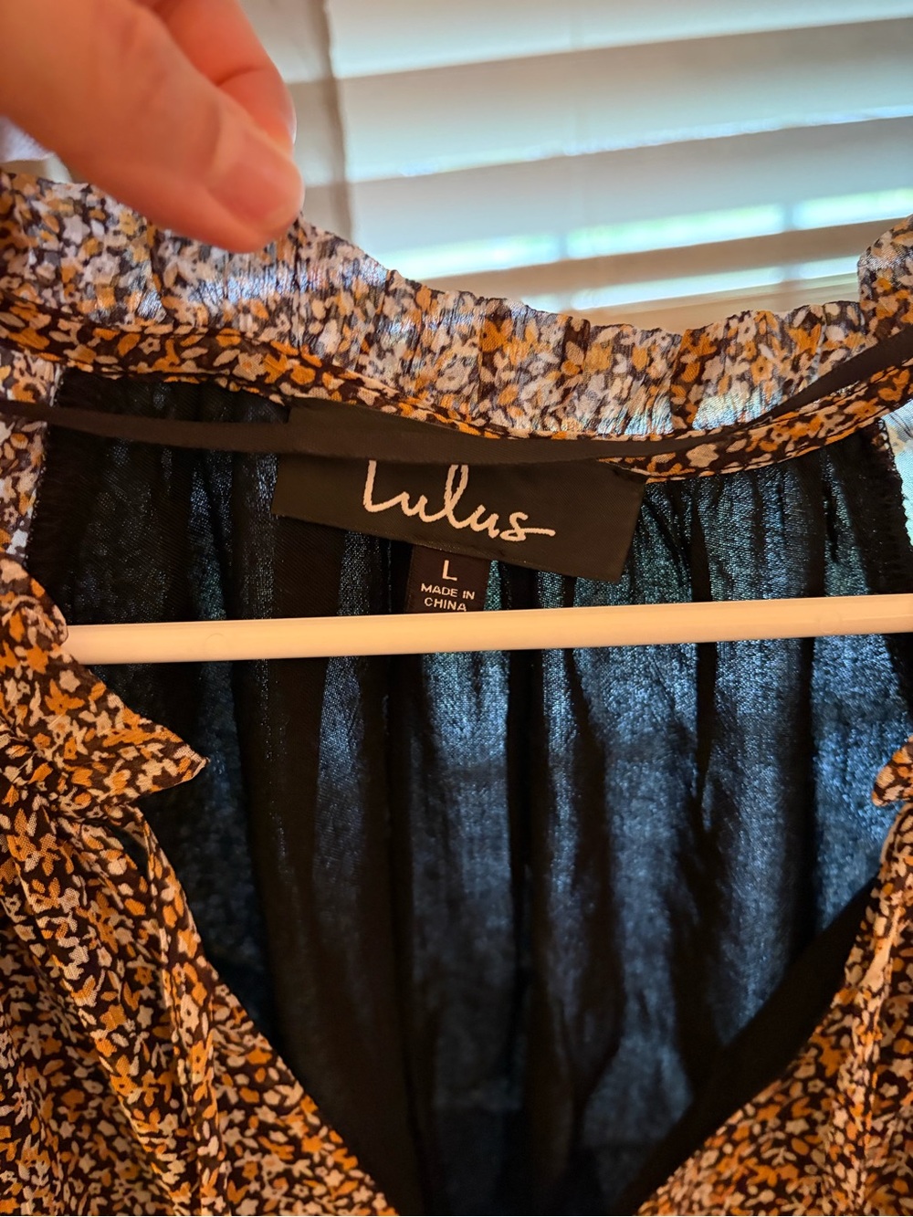 Lulu's Black and Mustard Floral Mini Dress - Picture 6 of 11